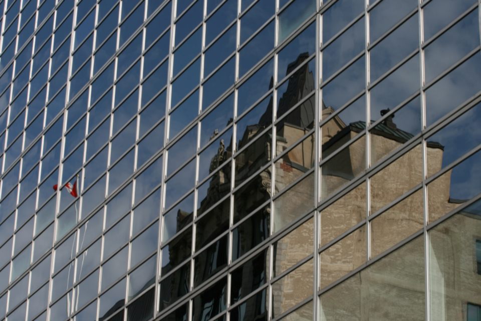 Modern glass office building in Arizona
